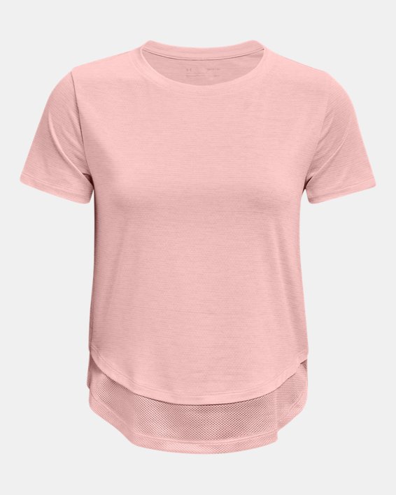 Women's UA Tech™ Vent Short Sleeve, Pink, pdpMainDesktop image number 4